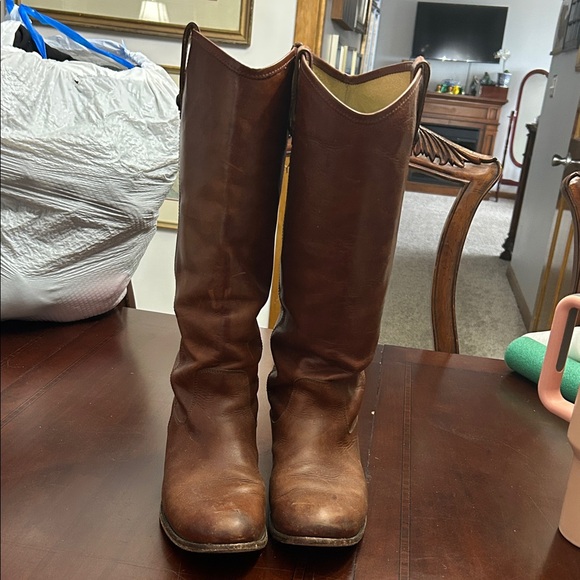Frye Brown Heeled Boots - Picture 1 of 8